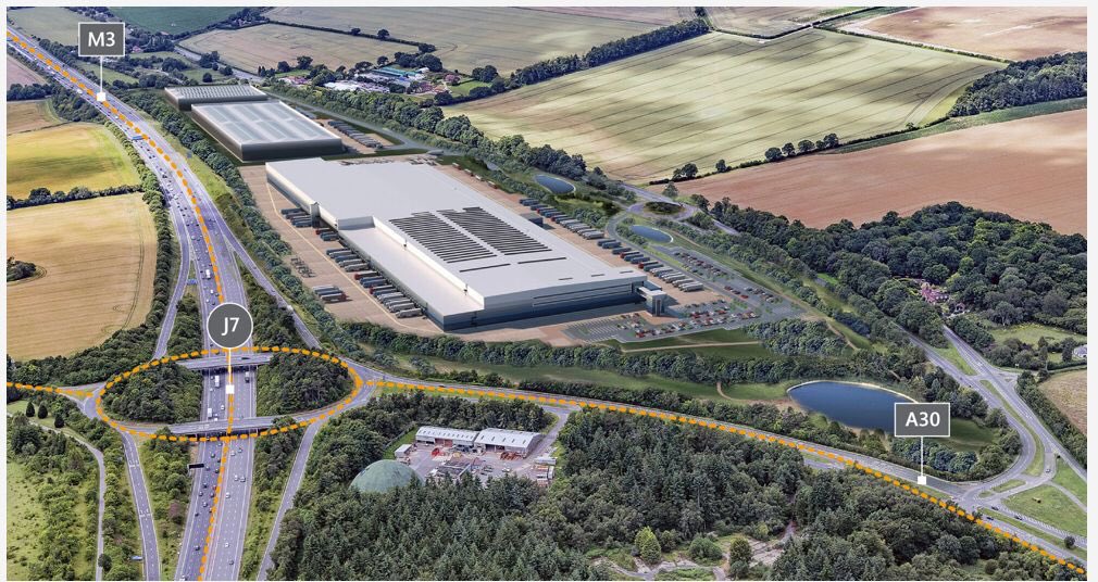 CleanAirGreenUK's tweet photo. 1.5 miles of huge warehouse on greenfield site. Please object - last day today! 22/00667/FUL email: planning.comments@basingstoke.gov.uk https://t.co/utOO0NxVot