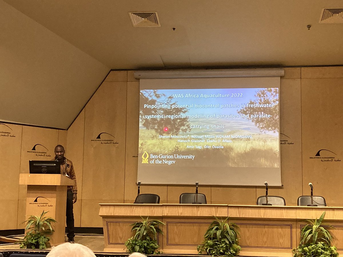 dabbadie's tweet photo. Moise Wokam Njomgang is now pinpointing the potential biocontrol patches in freshwater systems #AFRAQ21 https://t.co/jyQ2bBZocF
