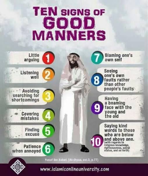 Prophet Muhammad (SAW) said
"I was sent to Perfect good Character" (Muwatta Malik)
&amp;
"The best among you are those who have the best Manners &amp; character." (Bukhari)

This Ramzan,let's work on good manners, believe me, it is much more imp then winning SM arguments &amp; our own ego.