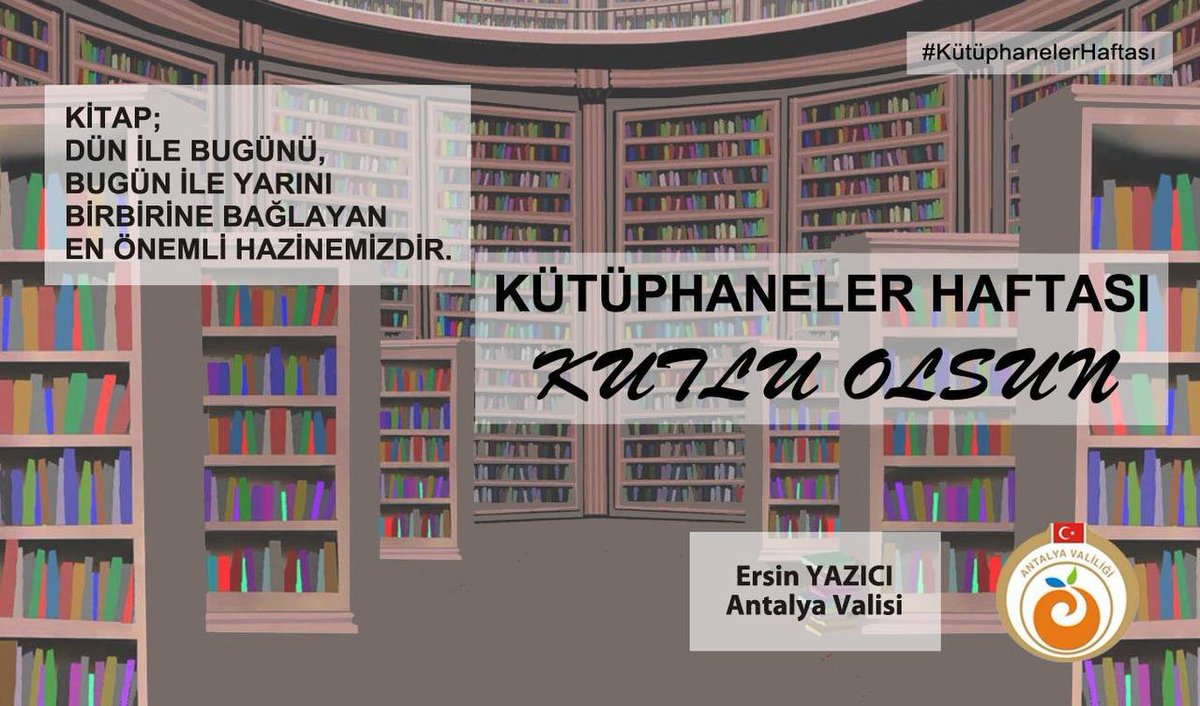 Hiçbir gemi bizi bir kütüphane kadar uzaklara götürmez.
Kitapları sevdirmek, kitap okuma alışkanlığı kazandırmak ve kütüphaneleri tanıtmak amacıyla her yıl Mart Ayının son Pazartesi günü başlayan hafta, Kütüphaneler Haftası olarak kutlanmaktadır.
#KütüphanelerHaftası kutlu olsun.