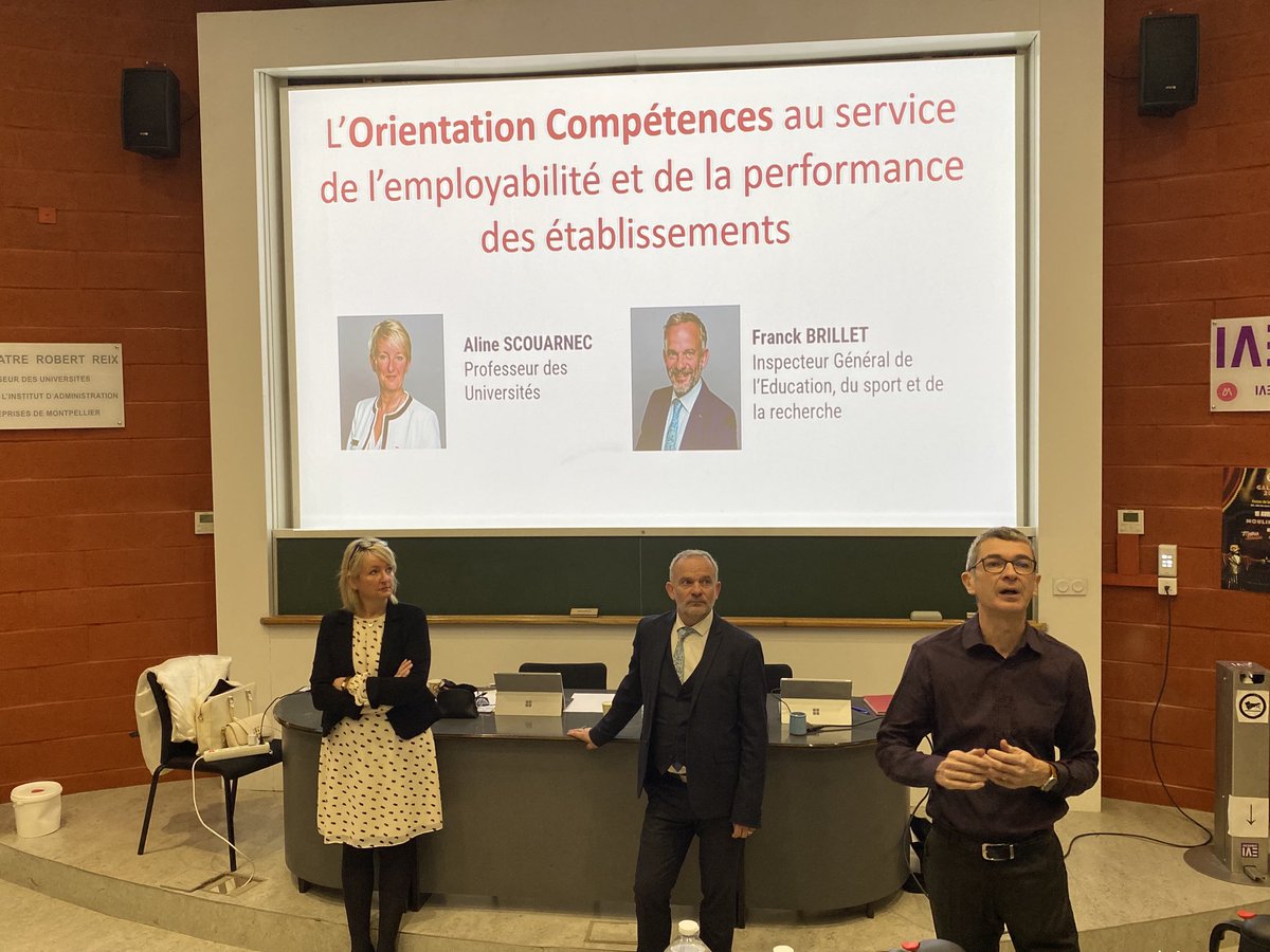 Lancement du séminaire #orientation #competences à l’⁦<a href="/IAE_Montpellier/">IAE Montpellier</a>⁩ avec ⁦<a href="/Aline_Scouarnec/">Scouarnec Aline</a>⁩ et ⁦<a href="/FranckBrillet/">Franck Brillet</a>⁩ Cc ⁦@emmanuel_houze⁩  ⁦<a href="/IAEFRANCE/">IAE FRANCE</a>⁩ ⁦<a href="/umontpellier/">Université de Montpellier</a>⁩