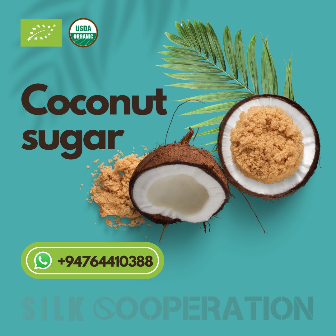 Silkcooperation's tweet photo. #Guilt_free real coconut delight!  
#Coconut_sugar is a natural #plant_based sweetener that helps maintain blood sugar and #energy levels high. https://t.co/sNIPNlKSEr