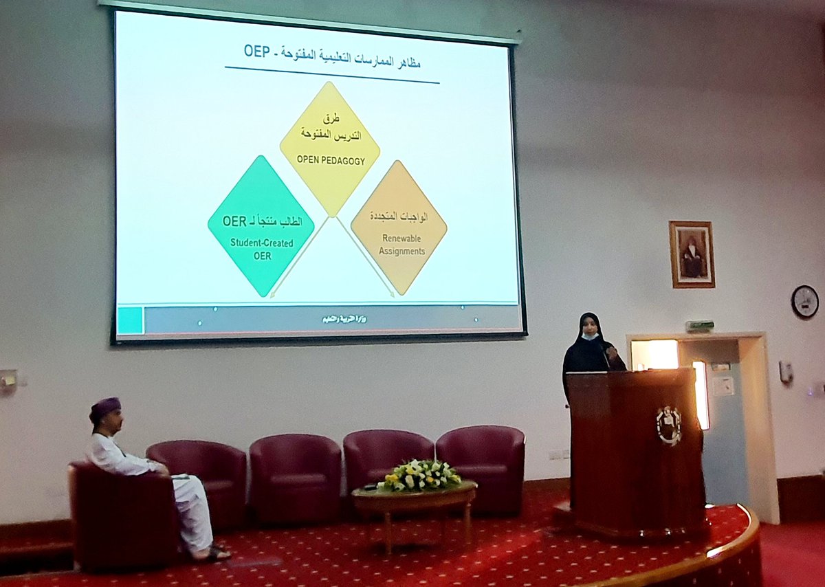 ALi ALADi (@alialadi) on Twitter photo الآن تقدم <a href="/maimoonaalabri/">Maimoona Al Abri, Assistant Professor, PhD , USA</a> ورقة عمل بعنوان دمج الموارد التعليمية المفتوحة OER في المقررات الدراسية: مساهمات الطلاب في إنشاء الموارد التعليمية المفتوحة الآن تقدم <a href="/maimoonaalabri/">Maimoona Al Abri, Assistant Professor, PhD , USA</a> ورقة عمل بعنوان دمج الموارد التعليمية المفتوحة OER في المقررات الدراسية: مساهمات الطلاب في إنشاء الموارد التعليمية المفتوحة