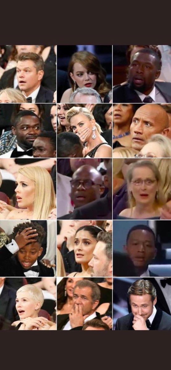 The faces after Will Smith smacked Chris Rock some new taste buds at the #Oscars  #Oscars2022
