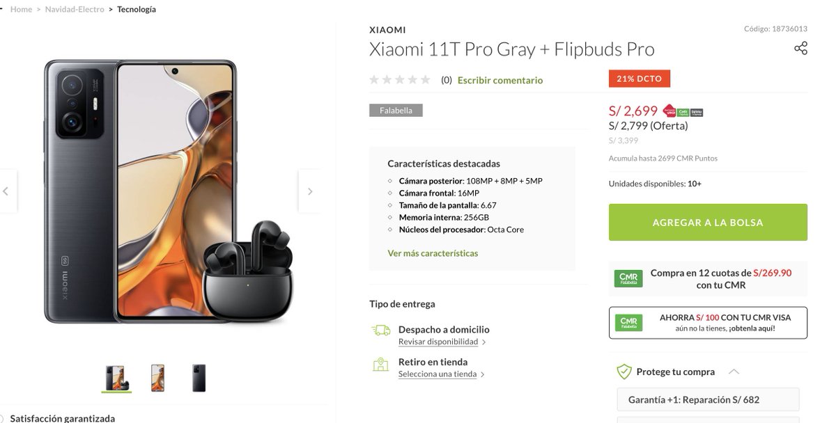 KnastaPeru's tweet photo. Xiaomi 11T Pro Gray + Flipbuds Pro Xiaomi S/ 2,799.00 #CyberDays #CyberDaysPe #CyberDaysPeru 
https://t.co/2ynUeFeFGr https://t.co/gjHlJgu3Vz