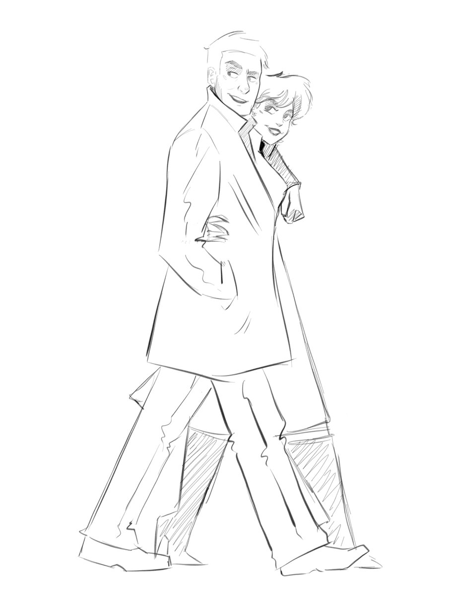 MarleyWard01's tweet photo. Casual stroll sketch! #SamxJack #StargateSG1 https://t.co/xKg4ZVkBC8