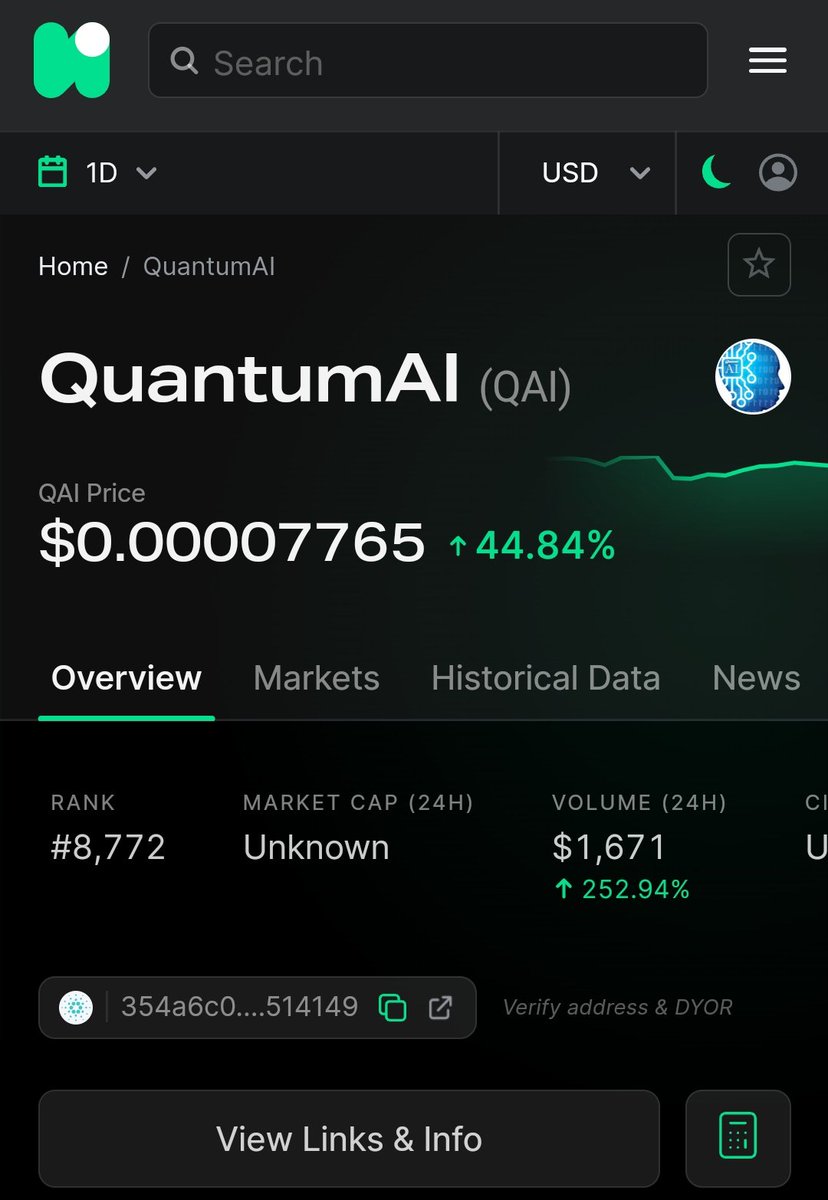 Big Thanks to the QuantumAI community in helping our Token gain traction and move up in the ranks. From 14k to the high 8k ranks!