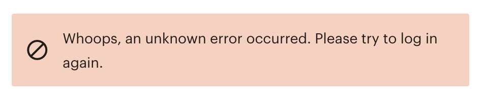 nathan_scott's tweet photo. @MailchimpStatus We're getting an error attempting log in. Any ideas? https://t.co/cvllmdFcos