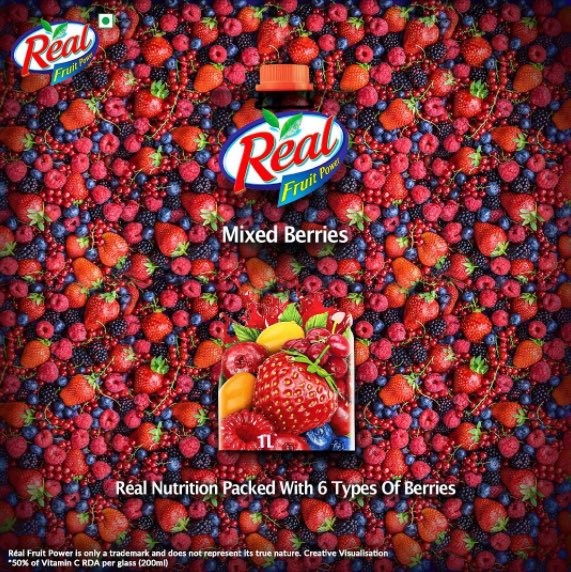 DaburIndia's tweet photo. Relish the taste of Réal Mixed Berries for nutrition, hydration, and immunity*. Did we tell you that Réal Mixed Berries provides you with Vitamin C and comes with no added preservatives? 🤩
#RéalFruitGoodness #StayHydrated #BoostYourImmunity #HelpsBoostImmunity #Nutrition https://t.co/7qKJpma9gs