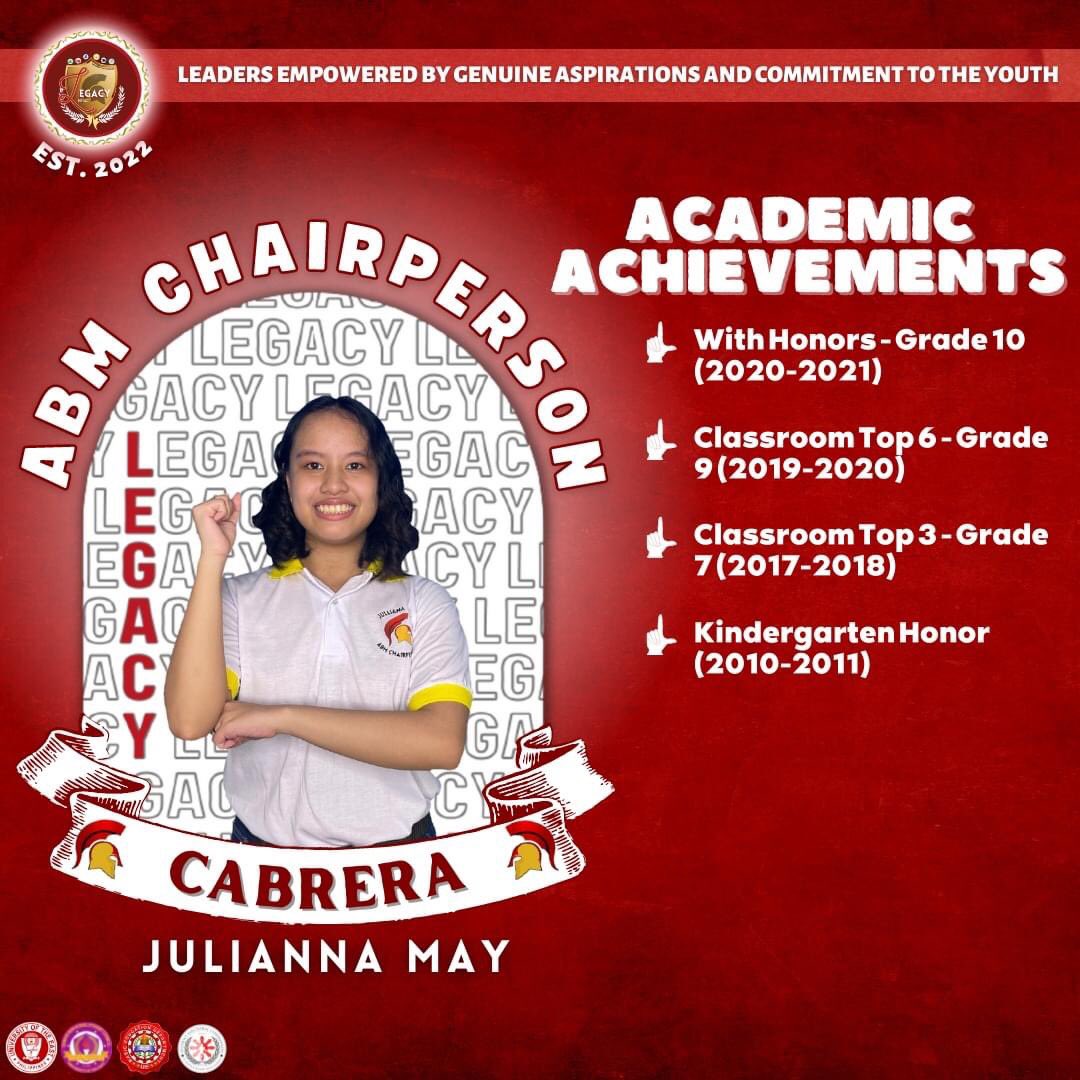 LegacyParty_UE's tweet photo. HIGHLIGHTS | Credentials
Julliana May L. Cabrera, your next ABM Chairperson from LEGACY Party. Here are her credentials:
#OrganizeyourFinanceswithCabrera
#VoteSTRAIGHT
#VoteWISELY
#VoteLEGACYParty
#LegacyForConsistency
#SaLegacyWalangPagsisisi https://t.co/K1qUXmpaP1