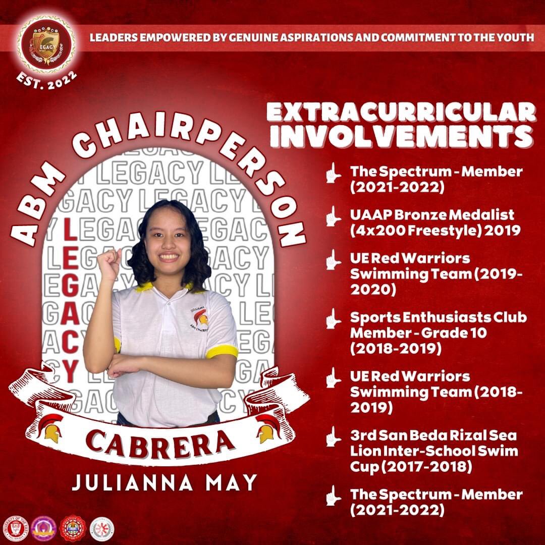 LegacyParty_UE's tweet photo. HIGHLIGHTS | Credentials
Julliana May L. Cabrera, your next ABM Chairperson from LEGACY Party. Here are her credentials:
#OrganizeyourFinanceswithCabrera
#VoteSTRAIGHT
#VoteWISELY
#VoteLEGACYParty
#LegacyForConsistency
#SaLegacyWalangPagsisisi https://t.co/K1qUXmpaP1