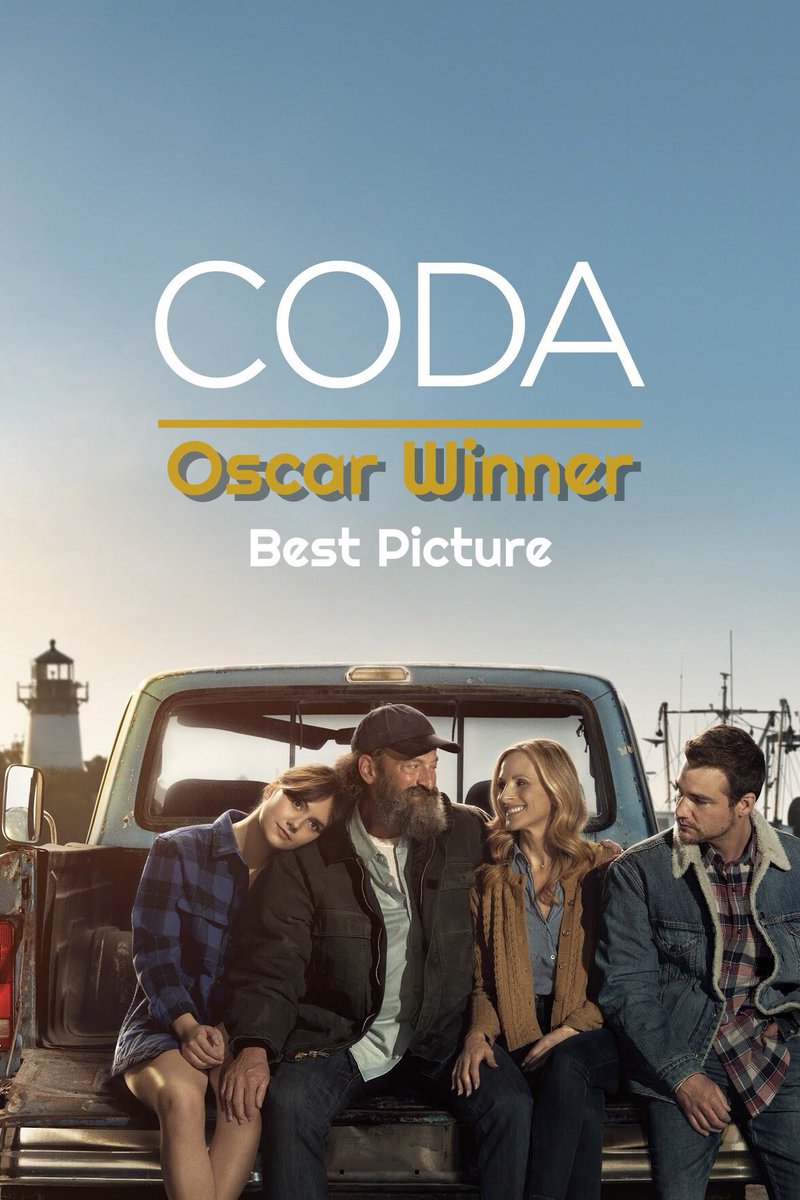 Congratulations to the cast and crew of #CODA on winning the #Oscar for Best Picture!

#CODAfilm makes history on winning Best Picture with a predominantly deaf cast, &amp; #AppleTV+ makes history on becoming the 1st streaming service to win an Oscar for Best Picture! 🥳