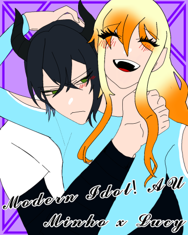 Hoshino_Lucy's tweet photo. According to the story Lan created, I drew this ship of me and Minho. About why Minho looks like Malleus- According to the personality Lan gave me about him, he's like Mal so I decided to draw Mal as Minho, but short haired version. The horns are headband btw.
#MinLu
#Baseused https://t.co/hpYIHgwj7K