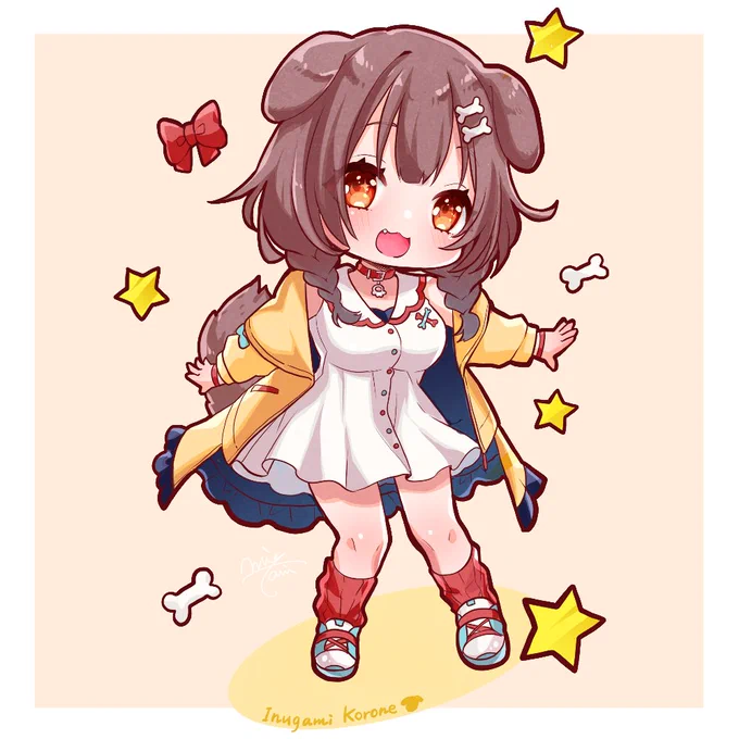 おかころてぇてぇ おくちかわいい
#絵かゆ #できたてころね 