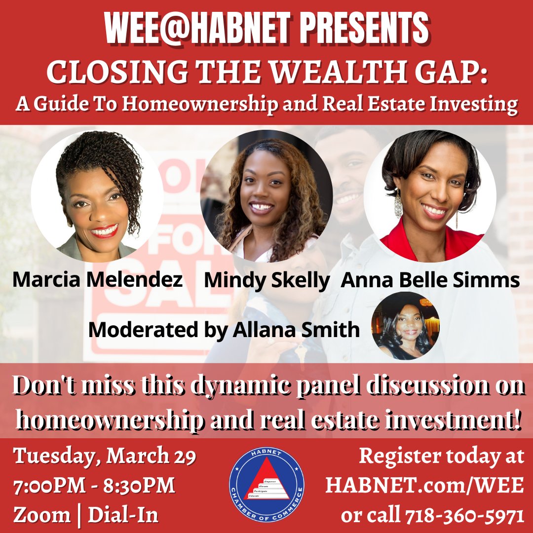 Are you ready to become a homeowner? THIS TUESDAY: On March 29 at 7 PM, we are hosting an informative panel discussion led by some of the most influential women of color in real estate. You will learn about the strategies to become a property owner and real estate investor.