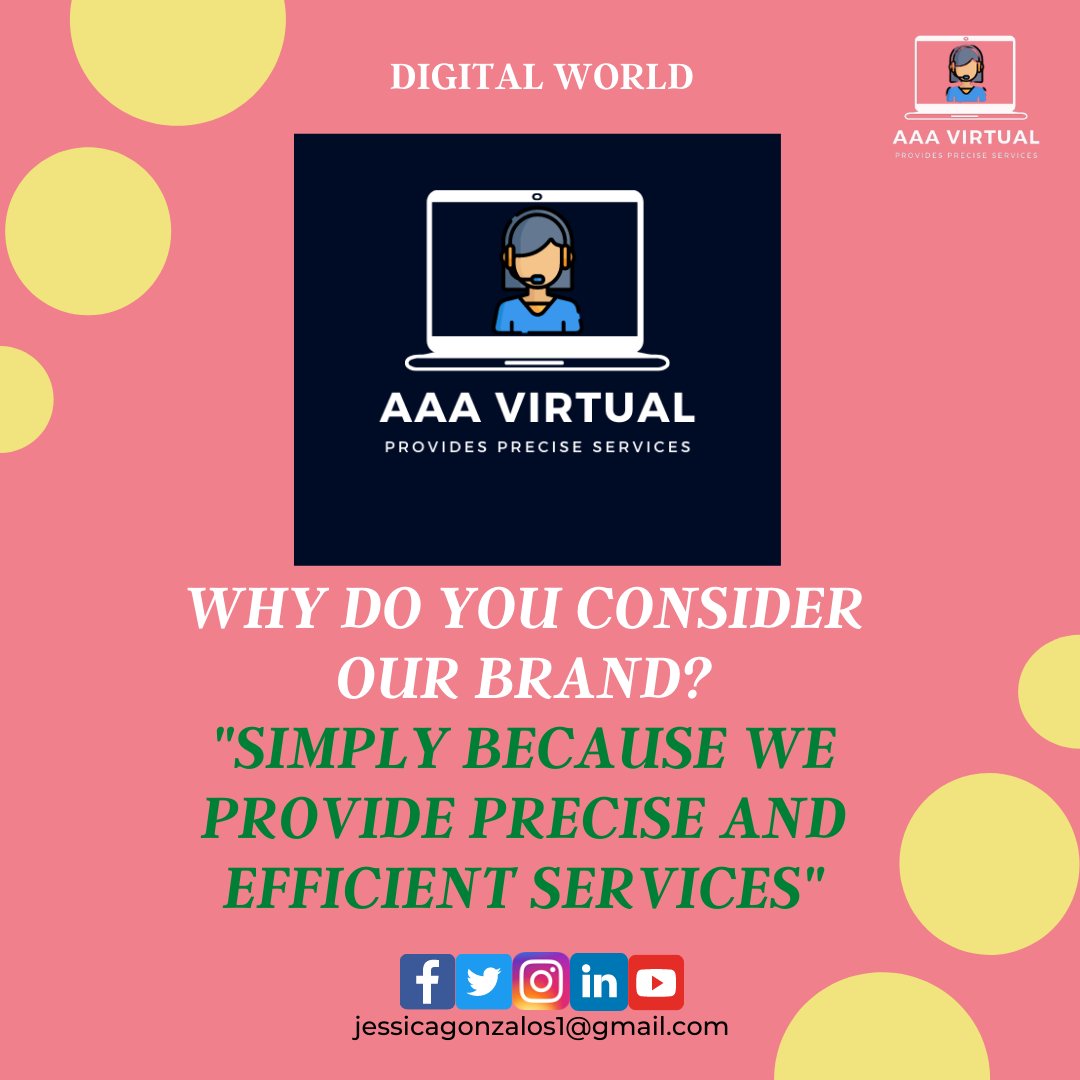 JessicaGonzalos's tweet photo. "🏵️To those who want to be online professionals, we are motivated to mentor you. And to those who have a business, we are motivated to provide you with the best services that we have.
Pls. Visit my website
https://t.co/4ROBcEgeOD
#AAAVirtual  
#AAAGraphics 
#offer #services https://t.co/ngJbzi7iOn