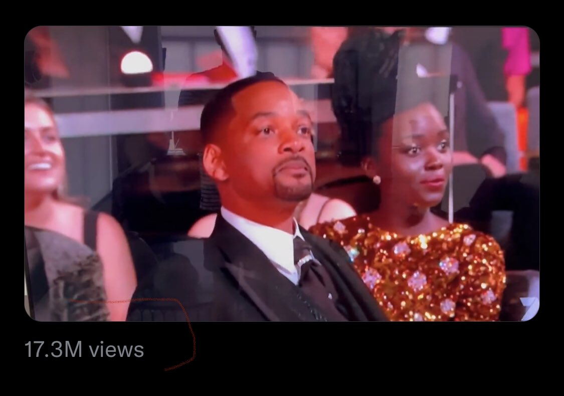 Video #1: Released 4 days ago. Zelenskyy asks for people across the free world to pour out into the streets.

      **600,000 views**

Video #2: Released 90 minutes ago. Will Smith punches Chris Rock.

     **17,300,000 views** (so far)

This is why we’re in trouble.