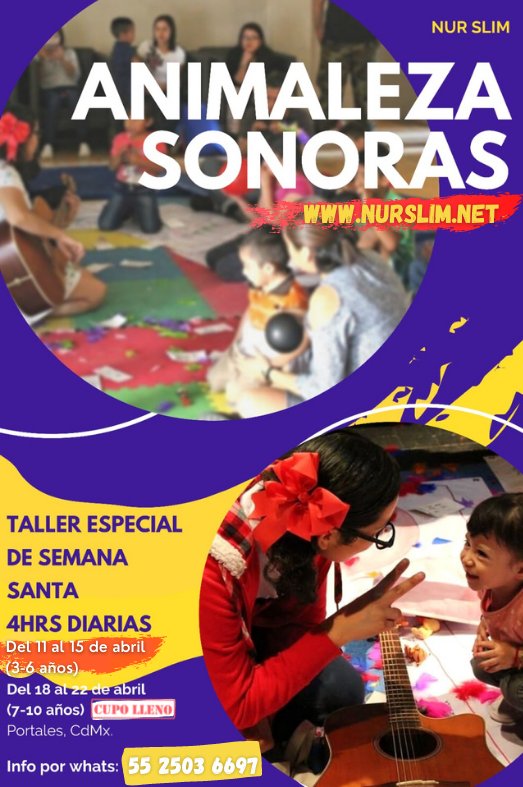 ToroNegro_'s tweet photo. #Taller Especial de Semana Santa para los peques de 3 a 6 años!!  #AnimalezasSonoras 🦁🐵🦒🐷

Info al whats: 55 2503 6697
#niños #vacaciones #cdmx https://t.co/Hk0FgmRHPZ