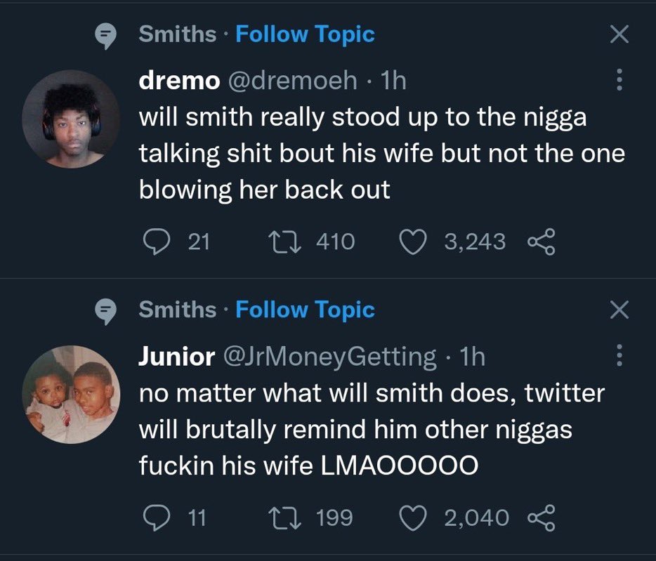 Jaydenthakar's tweet photo. I love twitter but damn will smith will never hear the end of it https://t.co/WtrSSu7q1o