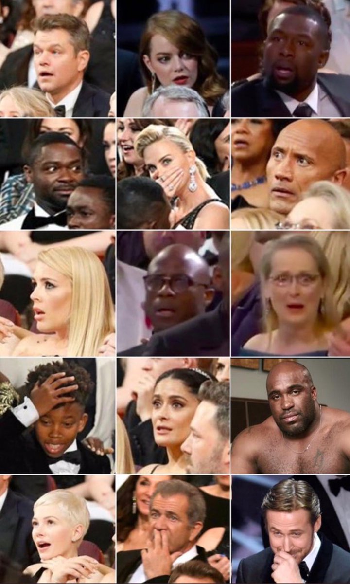 cschroeder23's tweet photo. Everyone’s reaction when Will Smith smacked Chris Rock #Oscars2022  #WillSmith  #ChrisRock #whatjusthappened https://t.co/d4QSHd2w3t