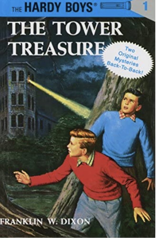 LibrarianBethT's tweet photo. Got to read my first Hardy’s boy book this semester. It was simple and good to read. I like that it was straightforward and you didn’t have to put a ton of thought into the plot! #lis7423 https://t.co/wbe7LGPvSV