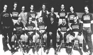 Toronto St. Patricks wins the 1922 Stanley Cup Finals, defeating the Vancouver Millionaires 3 games to 2. The St. Patricks team: