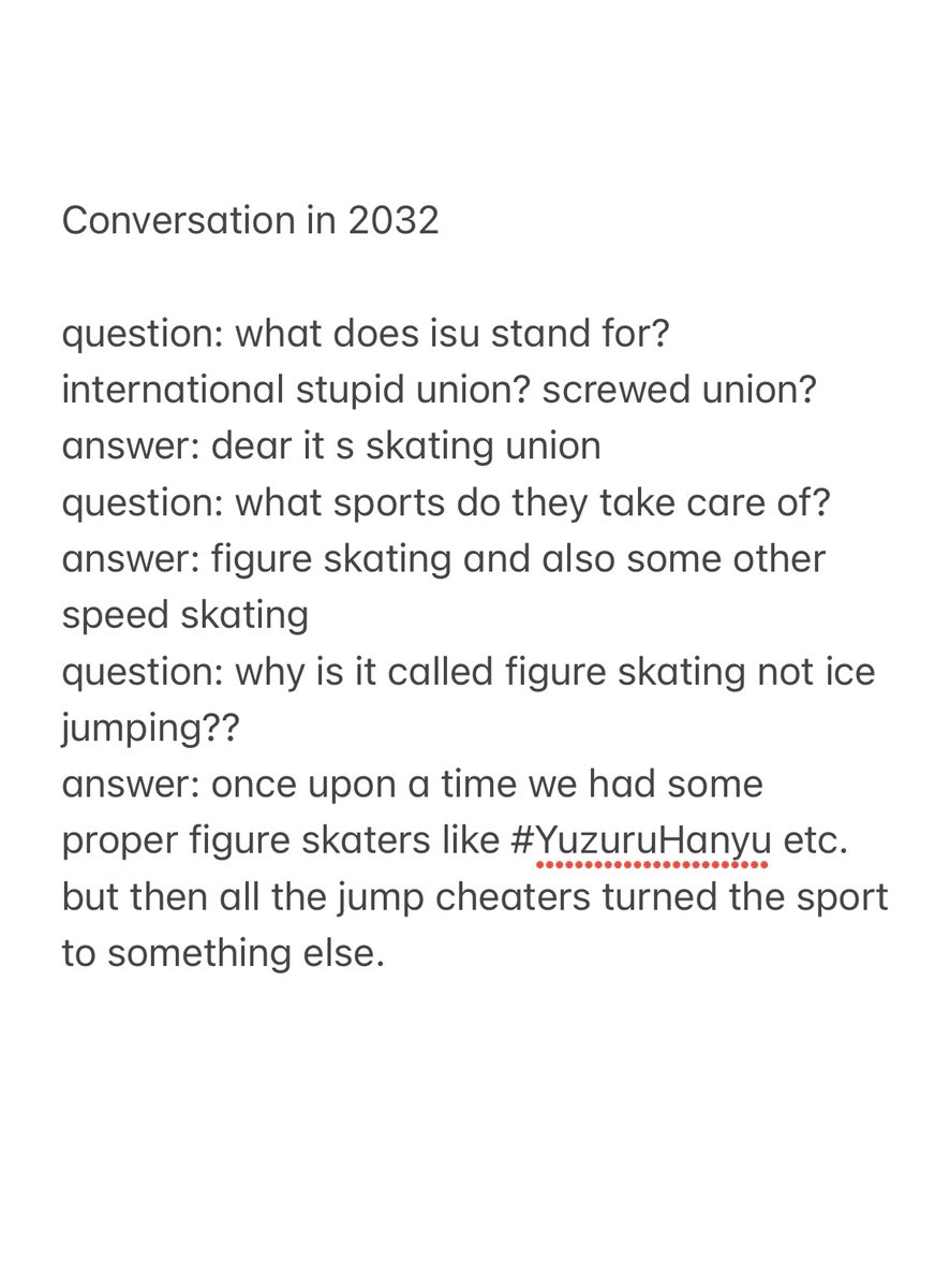 uattesting2's tweet image. future conversation
question: why is it called figure skating not ice jumping??
answer: once upon a time we had some proper figure skaters like #YuzuruHanyu etc. but then all the jump cheaters turned the sport to something else.