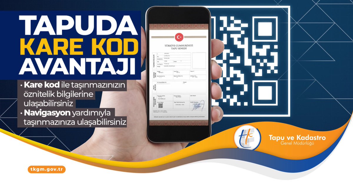 tkgmgovtr's tweet photo. #tkgm #tapu #karekod  #webtapu #navigasyon #parsel #uygulama https://t.co/4mAR1vCDaP