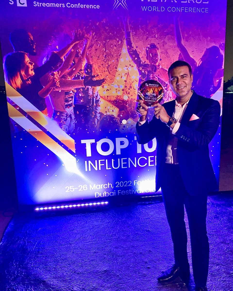 WadhwaSushil's tweet photo. As an #Entrepreneur #Influencer I’m honored to share that I won the #Top100Influencer at the #WorldLiveStreamersConference held at #Dubai from 25-26 Mar, 2022 at #FestivalArena #DubaiFestivalCity It is truly a privilege to be recognized at the #Top100InfluencersAwards https://t.co/oaT5t1fTaI