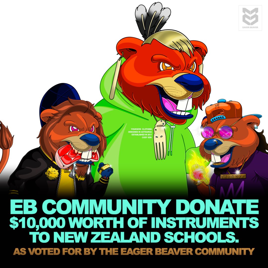 Community giveback is huge in <a href="/EagerbeaverNFT/">TheEagerBeavers</a> 

Drop some NZ schools in the comments that need these instruments 👇🏾