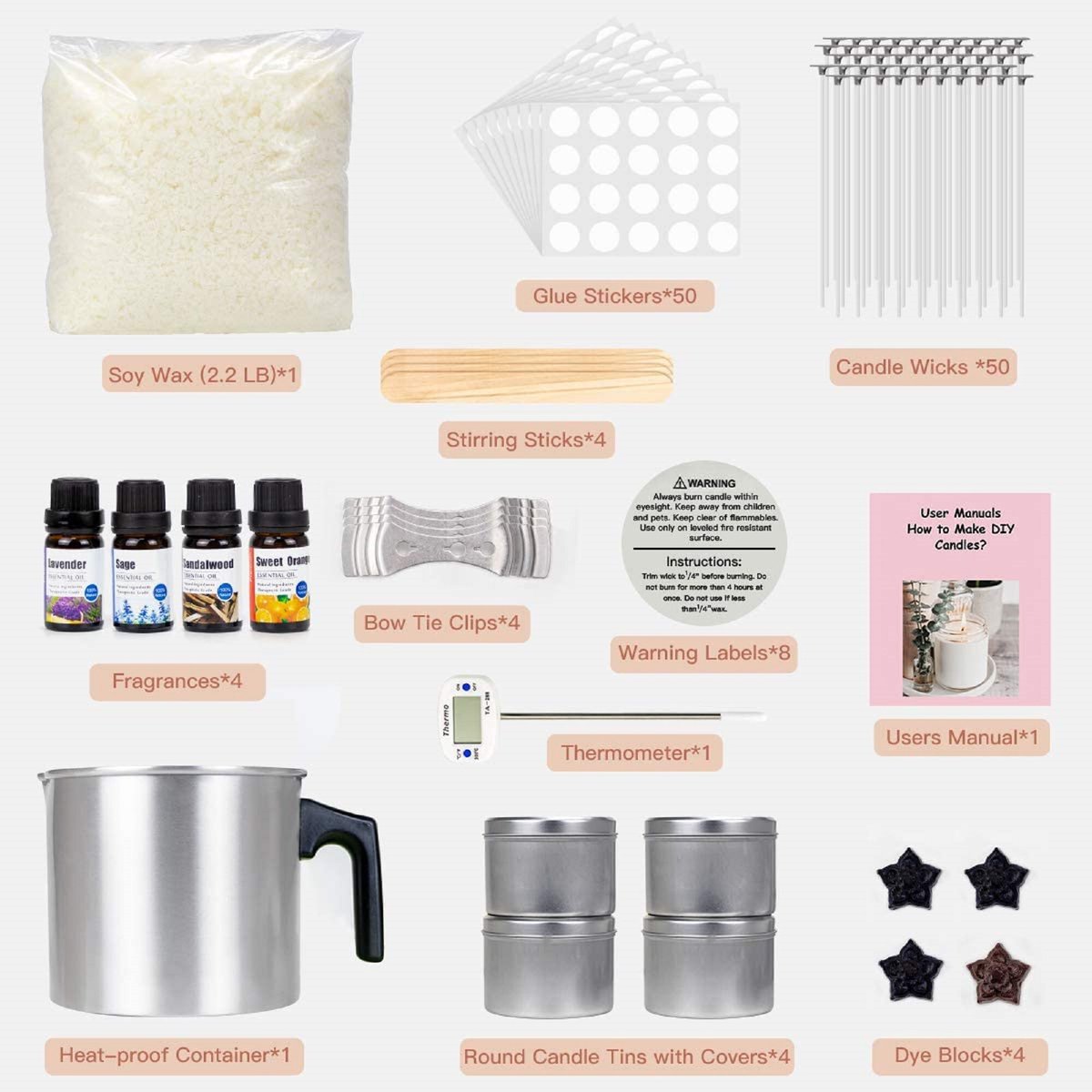 ExhibitStylees's tweet photo. Image to share
Excited to share the latest addition to my #etsy shop: Candle Making Kit for Adults - Soy Wax (2.2 LB), 4 Premium Scents, 4Candle Tins, 4 Dye Blocks,Heat Proof Container,50 Candle Wicks and More https://t.co/5vKEvhuE4R #silver #wedding #easter #candlemak https://t.co/4TAAoh0N8K