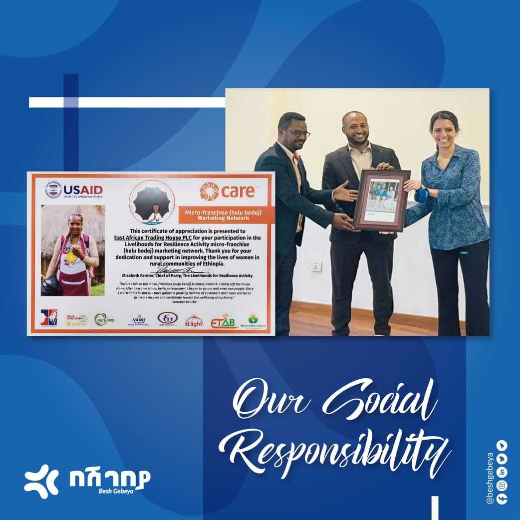 BTBizenu's tweet photo. We commend our management team at #EATH for participating in the "Livelihoods for Resilience micro-franchise Marketing Network" alongside #CareEthiopia. The project is projected to enable 1,200 women living on the outskirts of Ethiopia to establish a business. #BeshGebeya #CSR https://t.co/BwdpPHf9KE