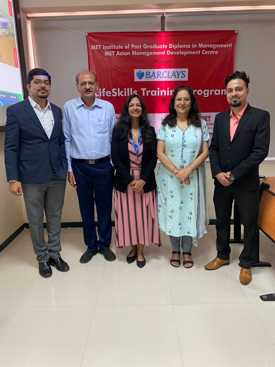 met_amdc's tweet photo. @met_emba organised a Life Skills Training Program on 21st to 23rd March 2022 delivered by Barclays for the MET eMBA &amp; PGP SBA students.
It covered many vital topics which will help students in the long run.
https://t.co/ofnhDCEboJ 

#LifeatMET #METAMDC #METemba #emba #training https://t.co/EpybN4zAjC