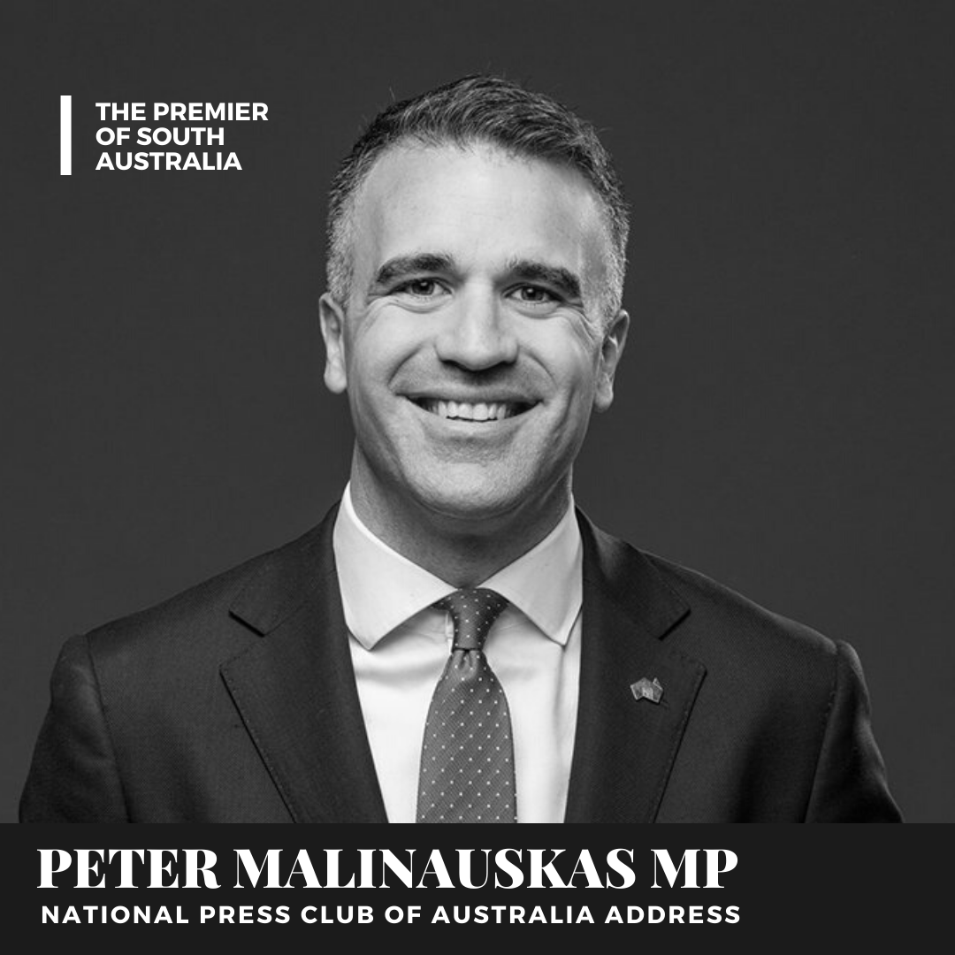 PressClubAust's tweet image. JUST ANNOUNCED: @petermalinau, the Premier of South Australia, will address the #NPC on the 6th April, 2022, 12:30 AEDT. Purchase tickets now: npc.org.au/speaker/2022/1….