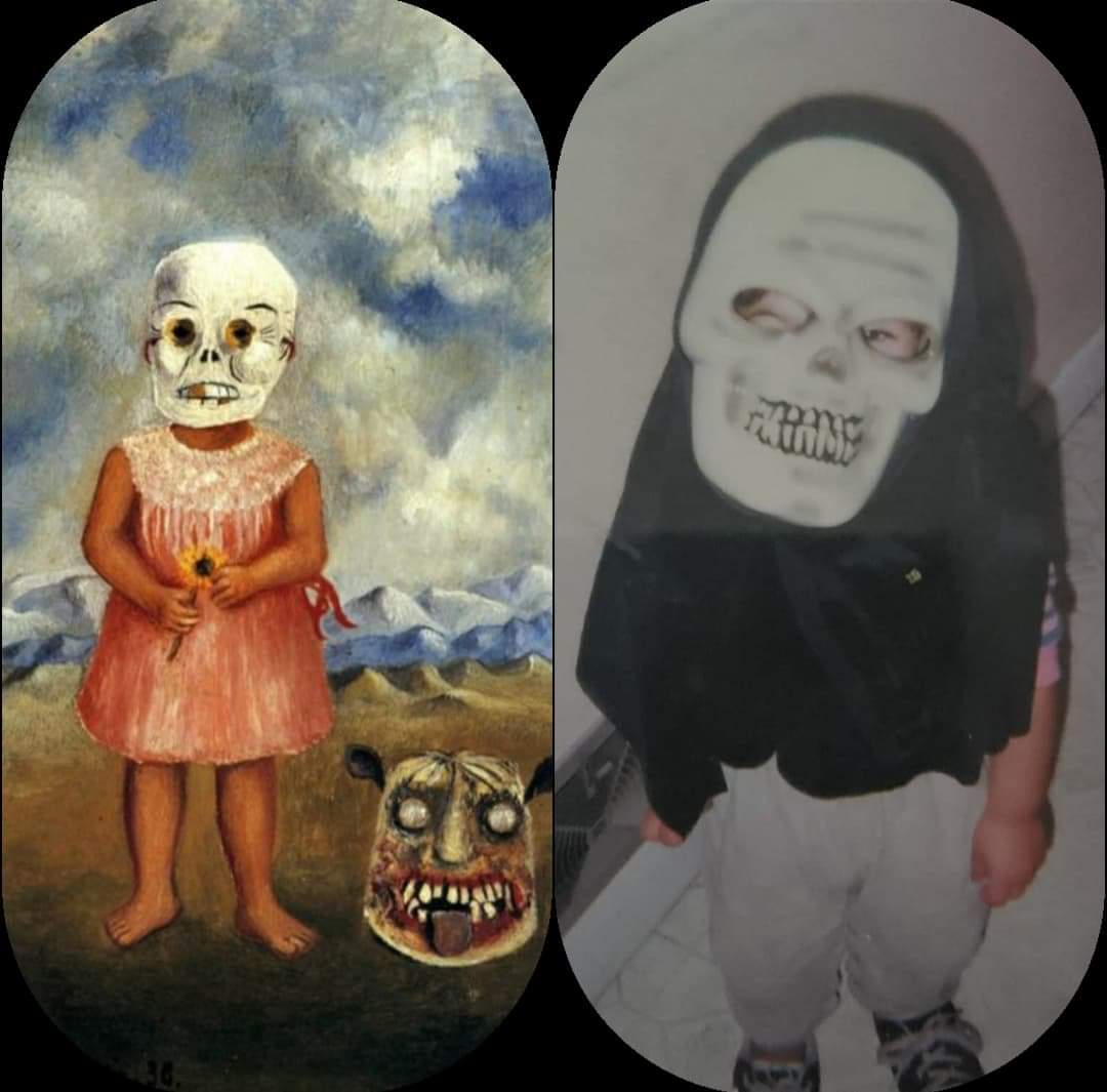 Frida Kahlo on Twitter "Girl with Death Mask (She Plays Alone), 1938 