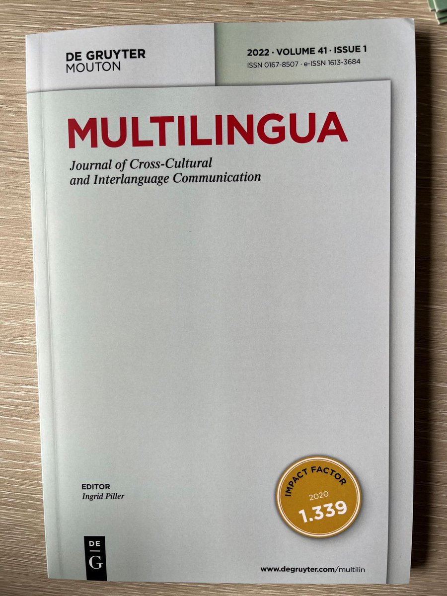 New from Multilingua <a href="/dg_mouton/">De Gruyter MOUTON ➡️ @dgb-linguistics.bsky.social</a>: 

▶️ linguistic conviviality in Ras al-Khaimah
▶️ education experiences of Hungarian minority speakers in Romania
▶️ translingual practices in home and school
▶️ language maintenance among Santomeans in Portugal

degruyter.com/journal/key/mu…