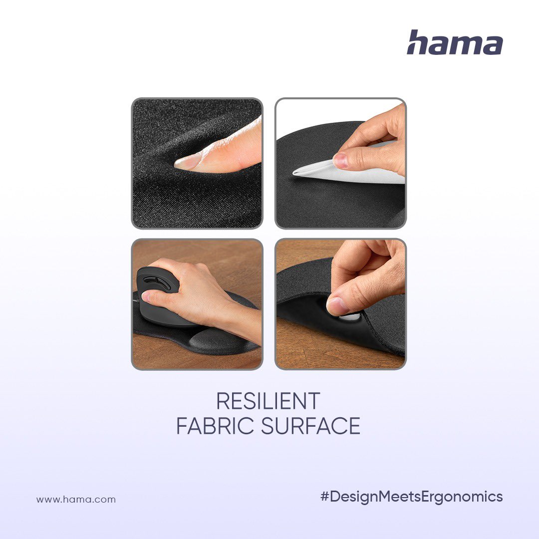 HamaGulf's tweet photo. Hama Ergonomic mouse pad with an integrated wrist rest relieves the strain on your mouse hand and also your back because then you are no longer in a tensed-up position.
#ergonomics #hama #Gadget https://t.co/JuKjNWfjrR