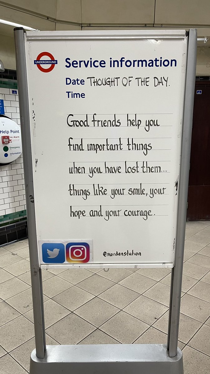 Monday 28th March 2022 Thought Of The Day From Morden Station