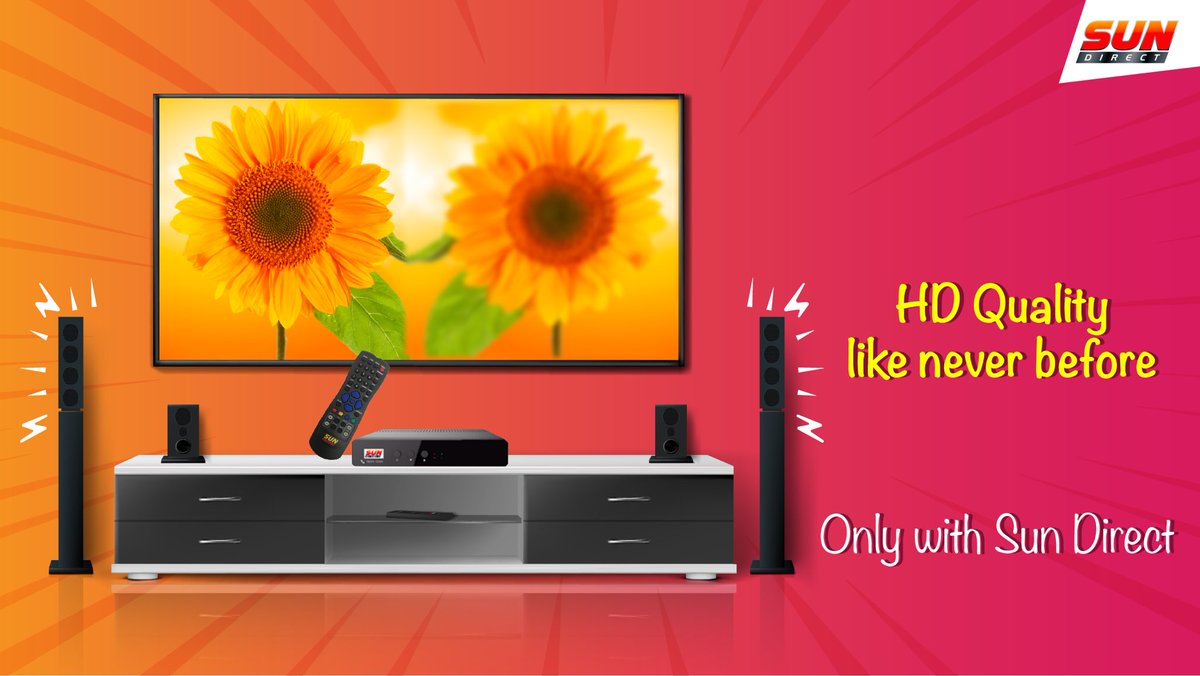 SUNDIRECTIndia's tweet photo. Sun Direct HD uses the latest technology. This enhances the quality of picture and sound by 5X.
Get your new connection now ➡️ https://t.co/5QYTUJD3mJ
#SunDirect #SunDTH #dthprovider #DTHrecharge #SunDirectRecharge #southdth #SunDTHService #HDChannel #SunHD https://t.co/uaiUoKPVDy