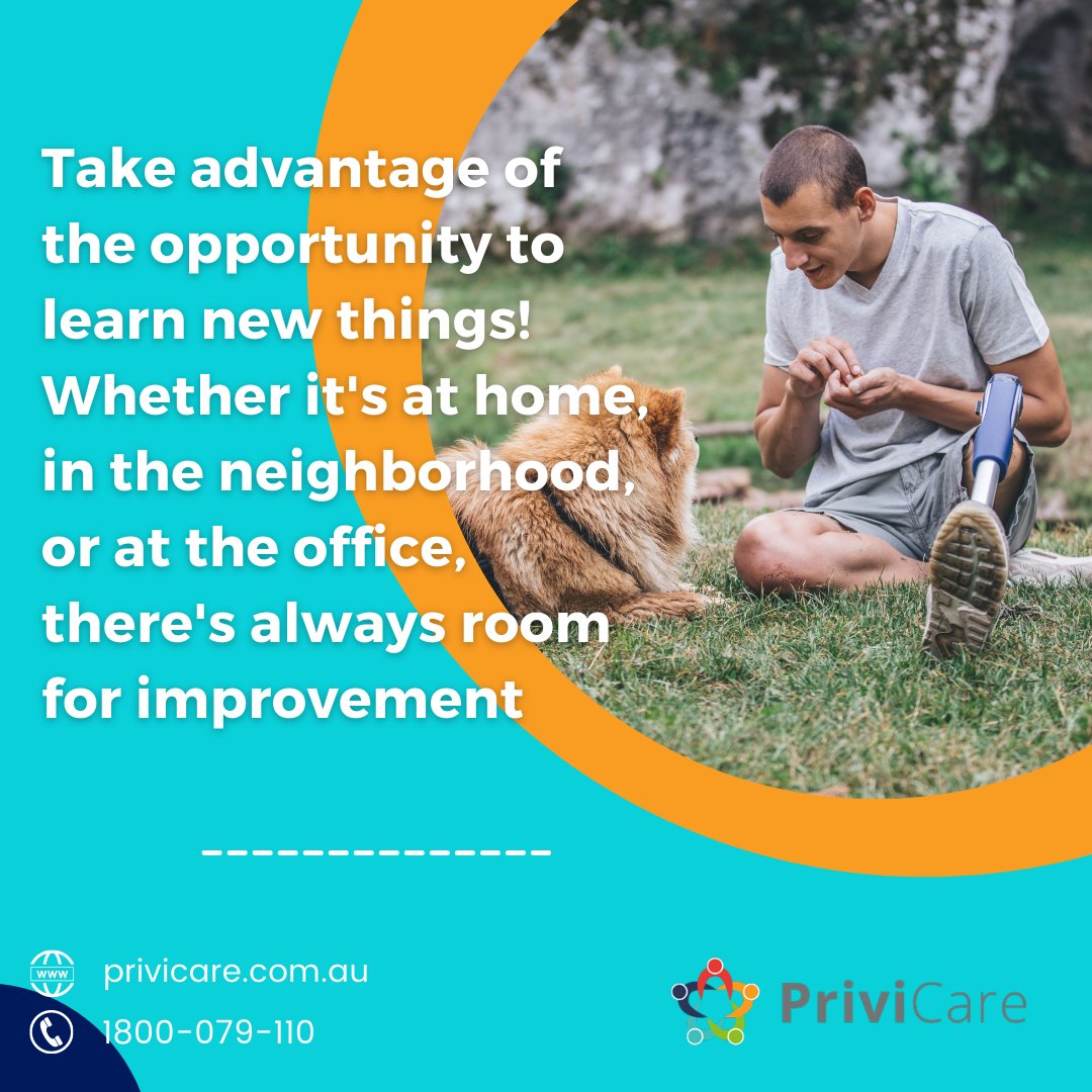 privicare's tweet photo. Take advantage of the opportunity to learn new things!
Whether it's at home, in the neighborhood, or at the office, there's always room for improvement.

Contact Us Now!

If you require emergency assistance, please email us at info@PriviCare.com.au. https://t.co/DI0pDryWl3