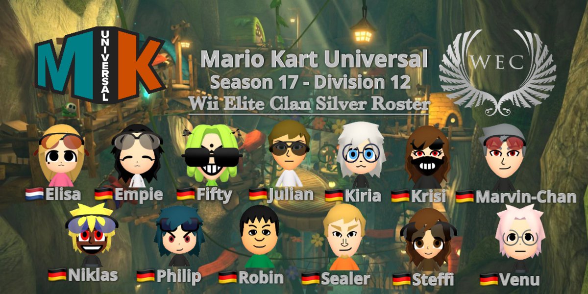WiiEliteClan's tweet photo. We are happy to announce the MKU Season 17 Team Banners

Thanks to @MK8DX__Damian to make this amazing work :> https://t.co/mMHxnmf3ae