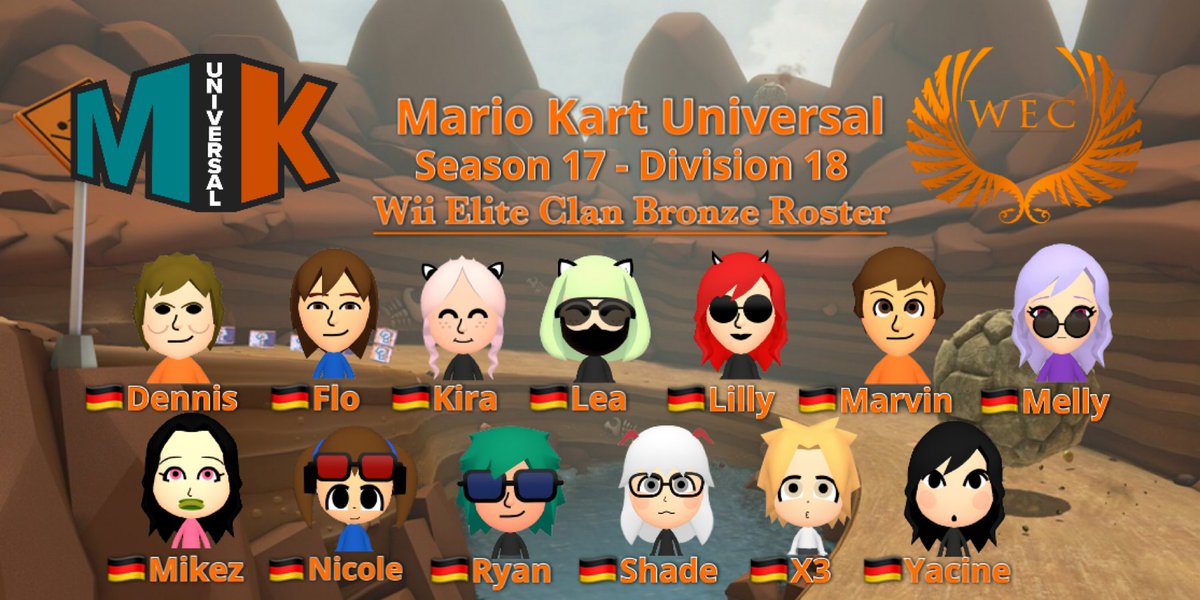 We are happy to announce the MKU Season 17 Team Banners

Thanks to @MK8DX__Damian to make this amazing work :>