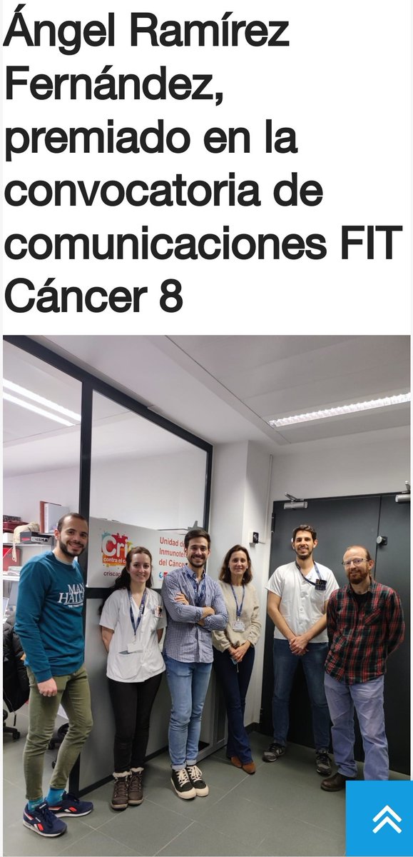 InfoGetica's tweet photo. Dr Ángel Ramírez, Specialist in Immunology (@hospital12Oct), obtained Best Communication Award in our last Edition of #FITCancer8 for his work: “SYNAPSE TOPOLOGY AND DOWNMODULATION EVENTS DETERMINE THE FUNCTIONAL OUTCOME OF ANTI-CD19 T CELL REDIRECTING STRATEGIES”. Well done! 👏🏻 https://t.co/2oVfsnUUUC