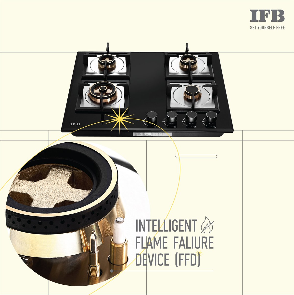 Not just a sleek finish, IFB Hobs makes cooking safe and secure too, thanks to its Flame Failure Safety Device. It’s a unique feature to prevent accidental gas leakage.
bit.ly/IFB_Built_in_H…

#IFBAppliances #Hobs #KitchenAppliances #SetYourselfFree