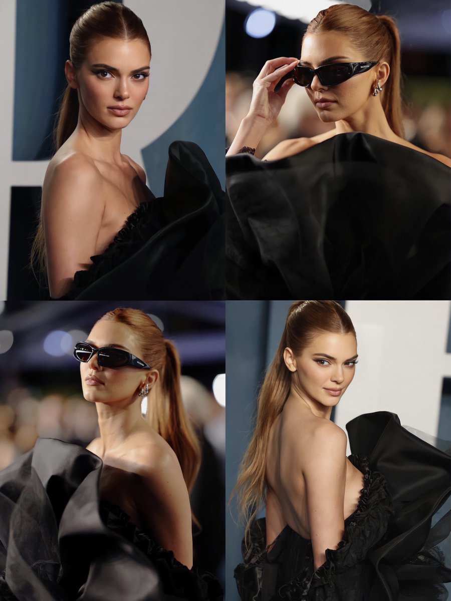 no words, just Kendall Jenner at vanity fair oscar 2022.