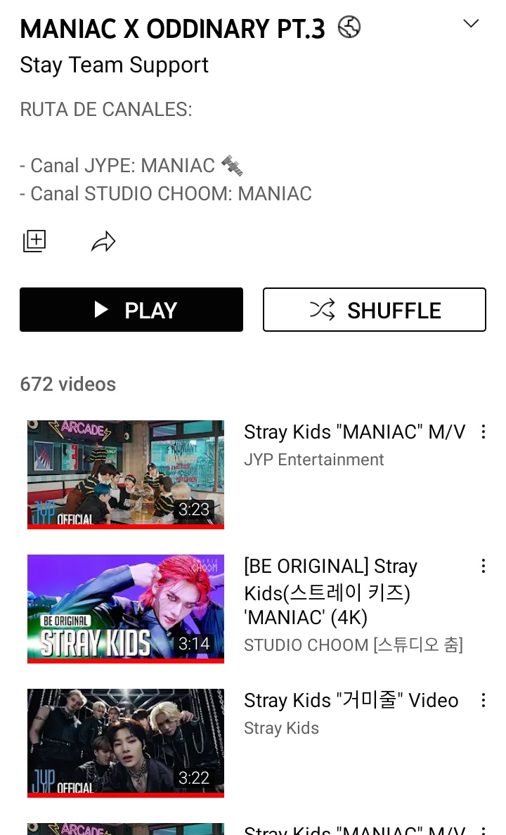 StayTeamSupport's tweet photo. 🔩 STREAM MANIAC - PLAYLIST YT 🔩

Hola Stay. Les tengo una nueva playlist para que puedan apoyarse de ella si no tienen tiempo.

https://t.co/9lfvzDPVj2

#StrayKids #YouMakeStrayKidsStay #스트레이키즈 #ストレイキッズ #スキズ #OODINARY #MANIAC_SKZ #FREEZE #LONELYST #VENOM https://t.co/XrtFwSz6vH