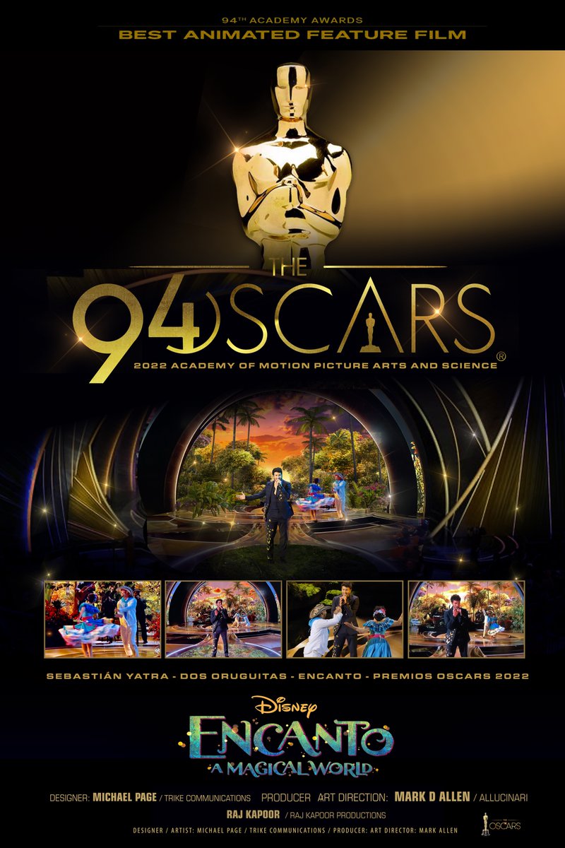 trikecreative's tweet photo. I’m again honored to be a part of the Academy awards for stage design for Sebastián Yatra - Dos Oruguitas - Encanto - Premios Oscars 2022

https://t.co/ryJnGYatTF

#stagedesign #officialmichaelpageart #mainpagegallery #Encanto #encantomovie #encantofanart #SebastiánYatra #Oscars https://t.co/c71zeioEKf