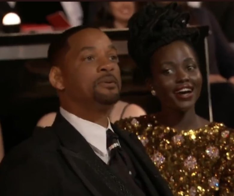 JayeToler's tweet photo. And the award for Best Supporting Actress in an I-Just-Slapped-A-Negro short film goes to.... #LupitaNyongo!

#Oscars2022 https://t.co/9jth481pOp