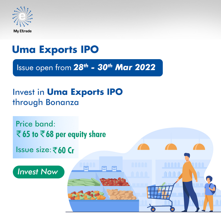 MyETradeIndia's tweet photo. Incorporated in 1988, Uma Exports Limited specializes in trading and marketing of agricultural produce and commodities. To invest, visit: https://t.co/cRBjcCKIKC #ipos #ipoalert #umaexportsipo https://t.co/CR6paJoRDy