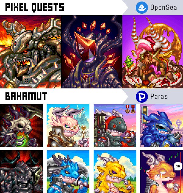 ✨I'm a pixel artist with little experience. Still trying to find my own way.

If you like these pieces, please feel free to look at my collection; you are always welcome. 😆

OpenSea:
opensea.io/collection/pix…

Paras:
paras.id/collection/bah…

#NFTCommunity #NFTartist #NFTTHAILAND